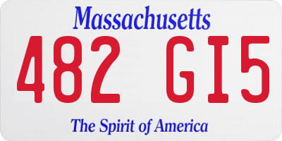 MA license plate 482GI5