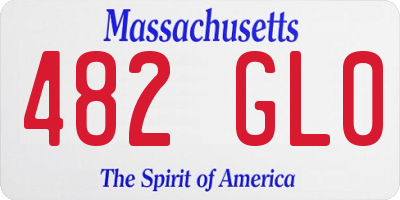 MA license plate 482GL0