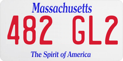 MA license plate 482GL2