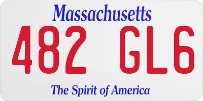 MA license plate 482GL6