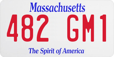 MA license plate 482GM1