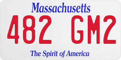 MA license plate 482GM2