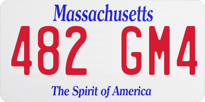 MA license plate 482GM4