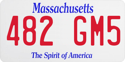 MA license plate 482GM5
