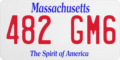 MA license plate 482GM6