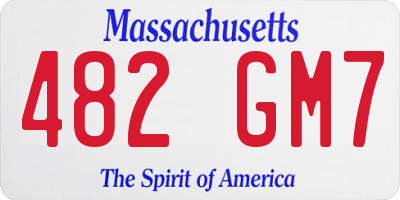 MA license plate 482GM7