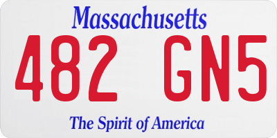 MA license plate 482GN5