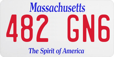 MA license plate 482GN6