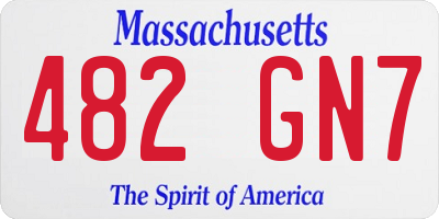 MA license plate 482GN7