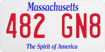MA license plate 482GN8