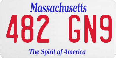 MA license plate 482GN9