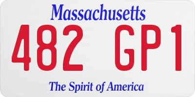 MA license plate 482GP1