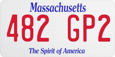 MA license plate 482GP2