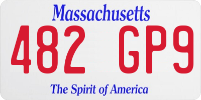MA license plate 482GP9