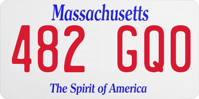 MA license plate 482GQ0