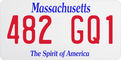 MA license plate 482GQ1