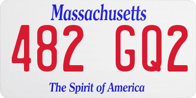 MA license plate 482GQ2