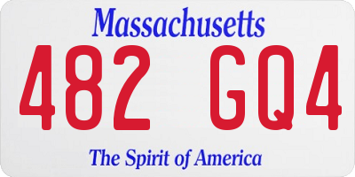 MA license plate 482GQ4