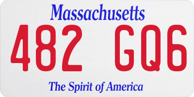 MA license plate 482GQ6