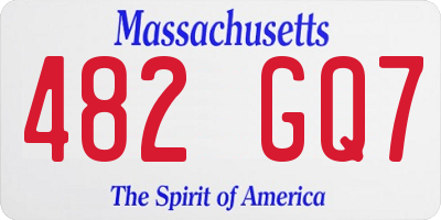 MA license plate 482GQ7