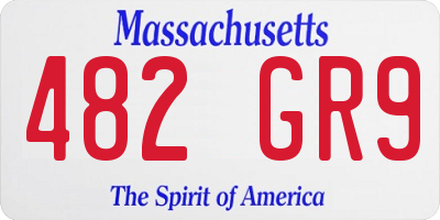 MA license plate 482GR9