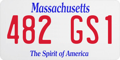 MA license plate 482GS1