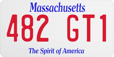 MA license plate 482GT1