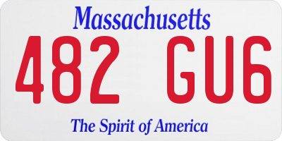 MA license plate 482GU6