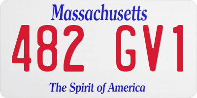 MA license plate 482GV1