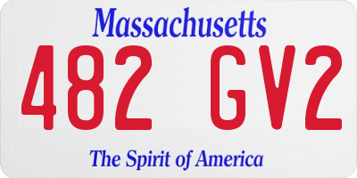 MA license plate 482GV2