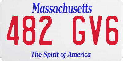 MA license plate 482GV6