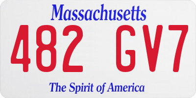 MA license plate 482GV7