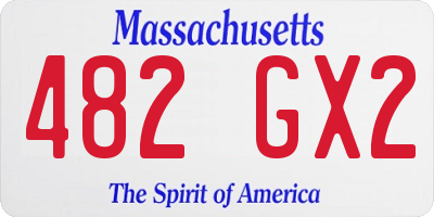 MA license plate 482GX2