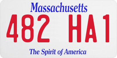MA license plate 482HA1
