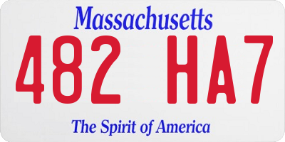 MA license plate 482HA7
