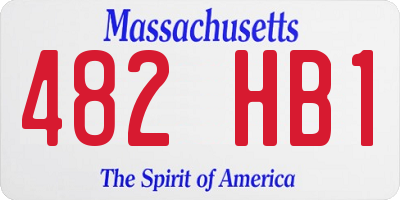 MA license plate 482HB1