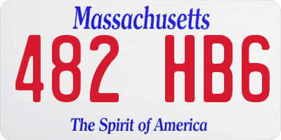 MA license plate 482HB6