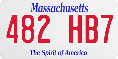 MA license plate 482HB7