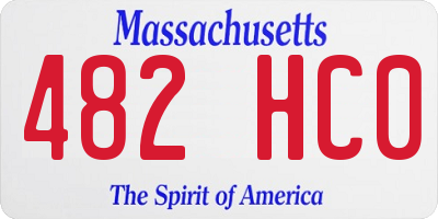 MA license plate 482HC0