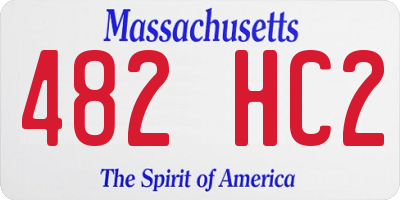 MA license plate 482HC2