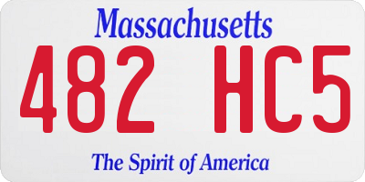 MA license plate 482HC5