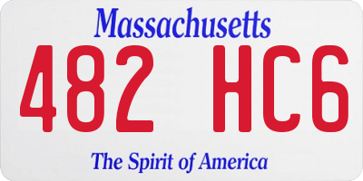 MA license plate 482HC6