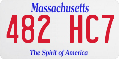 MA license plate 482HC7
