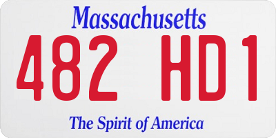 MA license plate 482HD1