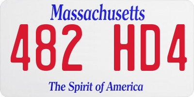 MA license plate 482HD4