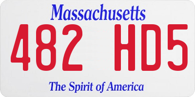 MA license plate 482HD5