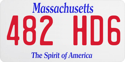 MA license plate 482HD6