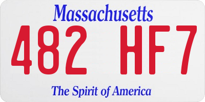 MA license plate 482HF7