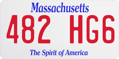 MA license plate 482HG6