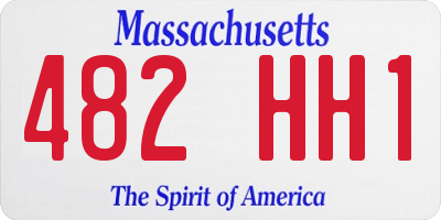 MA license plate 482HH1